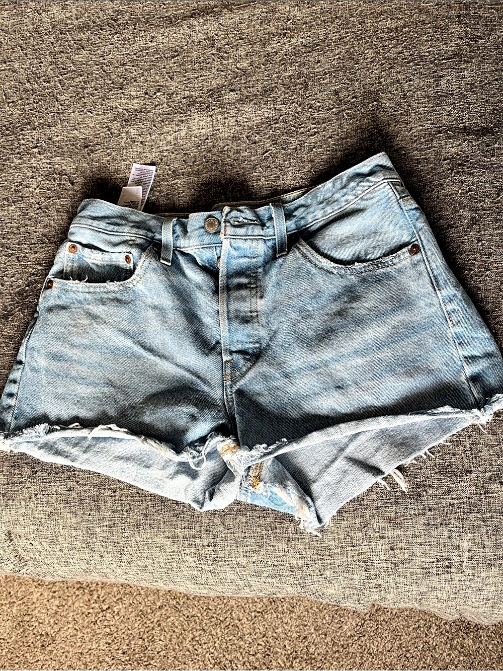 Levi's 501 Denim Jean Shorts Waist 27 Blue